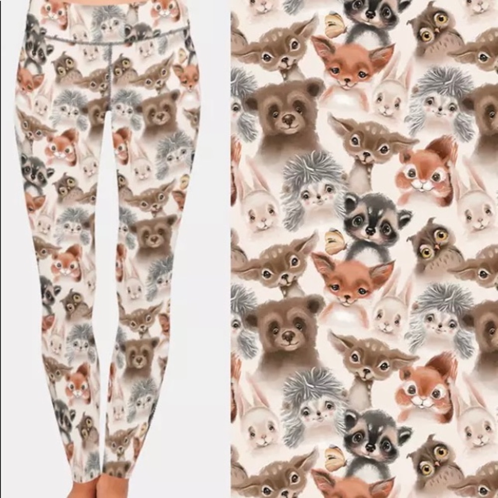 HIGH QUALITY/WAISTED CUSTOM ECO PRINTED YOGA PANTS